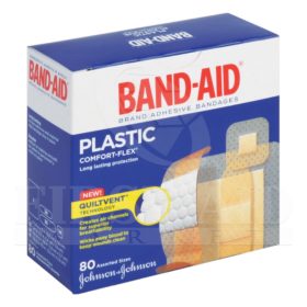 Band-Aid Brand Comfort-Flex Plastic Bandages, Assorted, 80/Box