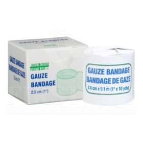 Gauze Bandage Roll, 2.5 cm x 9.1 m