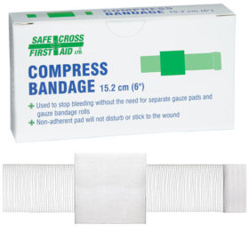 Compress Bandage, 15.2 x 15.2 cm (6" x 6")