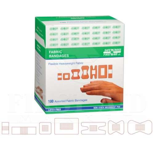 Heavyweight Fabric Bandages, Assorted Sizes