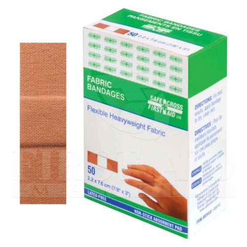 Fabric Bandages, 2.2 x 7.6 cm, Heavyweight