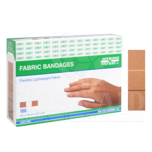 Fabric Bandages, 2.2 x 7.6cm, Lightweight
