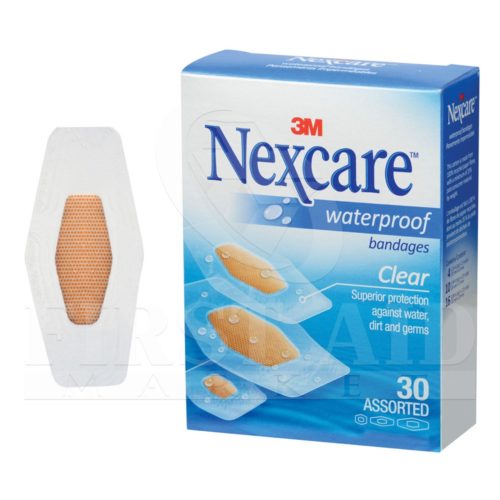 Nexcare Waterproof Bandages, Assorted, 30/Box