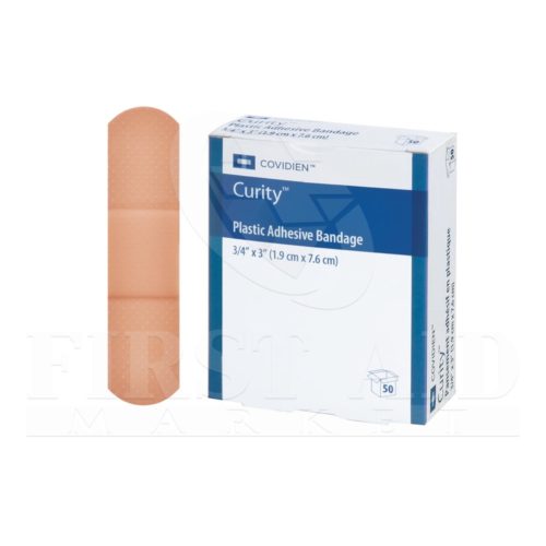 Curity Plastic Bandages, 1.9 x 7.6 cm, 50/Box