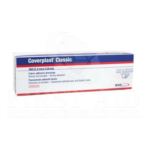 Coverplast Fabric Bandages, 2.2 x 3.8 cm, Heavyweight, 100/Box