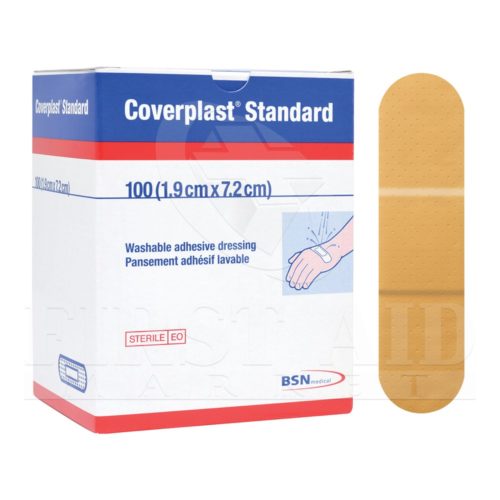 Coverplast Plastic Bandages, 1.9 x 7.2 cm, 100/Box