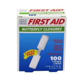 Butterfly Skin Closures - Large, 1.3 x 7 cm, 100/Box