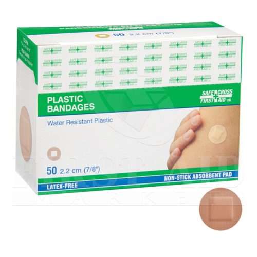 Plastic Bandages, 2.2 cm Circles, 50/Box