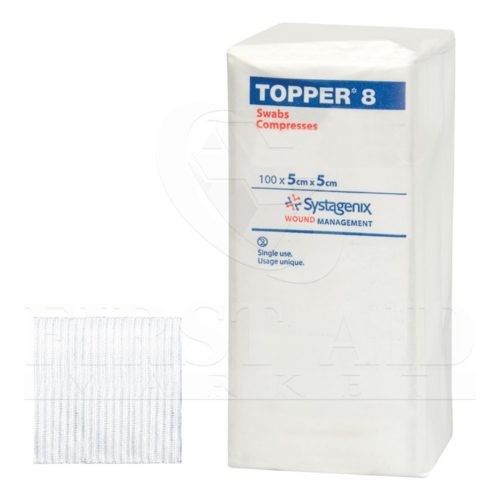 Topper-8 Swabs, 4-Ply, 100