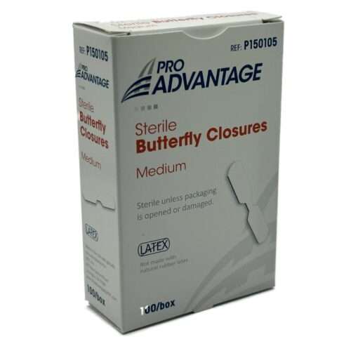 Butterfly Skin Closures, Medium, 1 x 4.6 cm, 100/Box