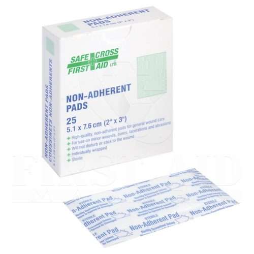 Non-Adherent Pads 5.1 x 7.6 cm, Sterile, 25/Box