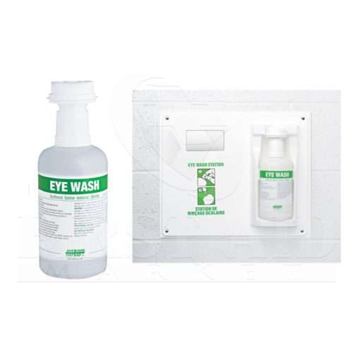 Single station with one built-in socket to secure one 1 litre (33.8 oz) bottle of eye wash solution