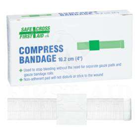 Compress Bandage Field Dressing, 10.2 x 10.2cm