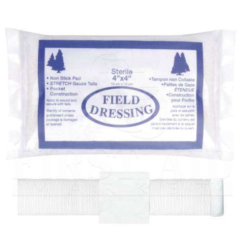 Compress Bandage Field Dressing, 10.2 x 10.2cm