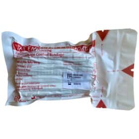 Emergency Bandage, White, 4 inch, w/Pressure Bar