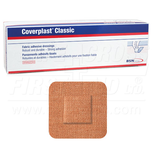 Coverplast Fabric Bandages 3.8 x 3.8 cm, Heavyweight, 100/Box