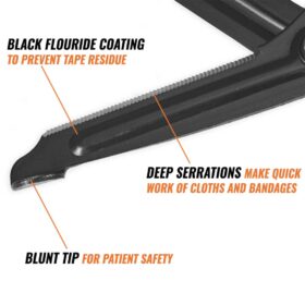 Tactical Trauma Shears, 7.25″ – Black