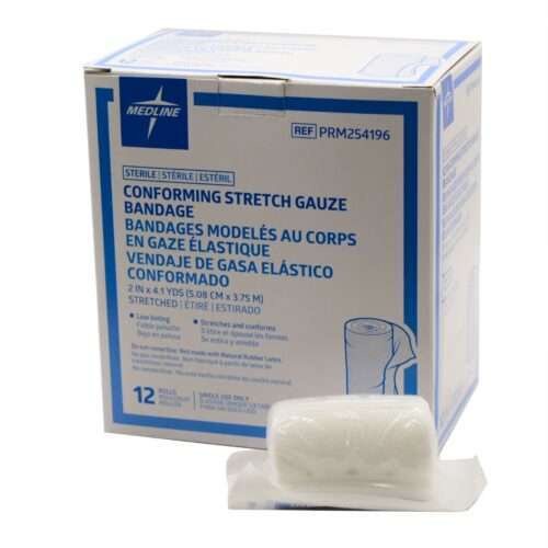 Medline Sterile Conform Stretch Gauze Bandage 5 cm x 3.75 m
