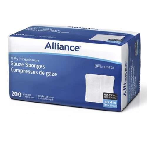 Non-Sterile Gauze Sponge, 12-Ply, 200/Pk