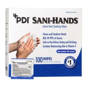 SANI-HANDS Antimicrobial Hand Towelettes, 100's