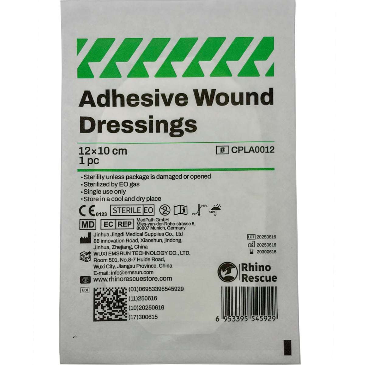 Rhino Rescue Adhesive Wound Dressing 10 × 12 cm